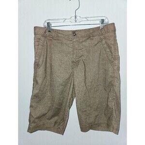 Prana Shorts Hemp Blend Adult 34 35 Brown Chinos Outdoors Hiking Camp Furrow 11"